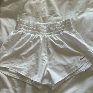 Nike Women's White Athletic Shorts with Elastic Waistband